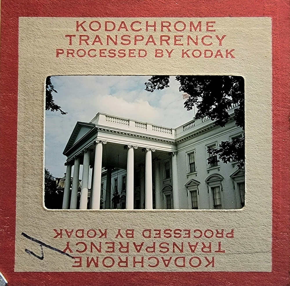 Vintage Film Slide Picture Photo Washington D.C. White House North Portico 1950s