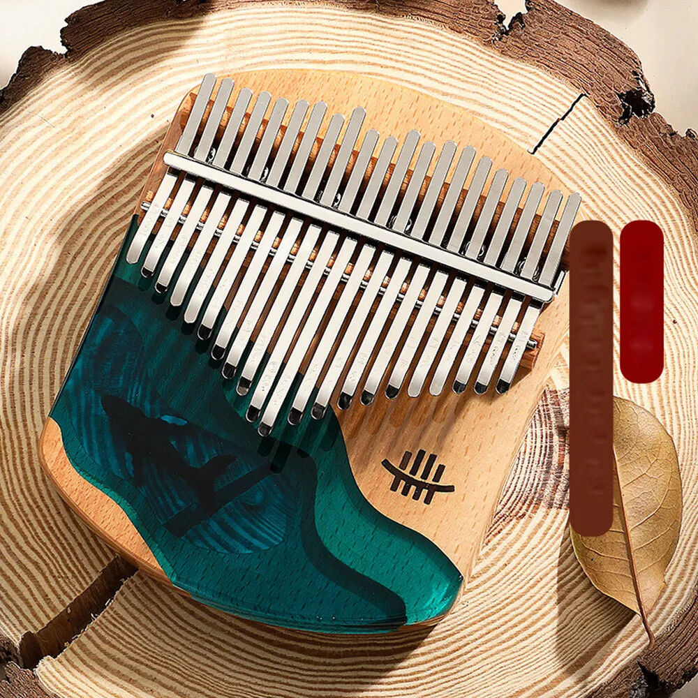 100% New Instrument Portable 17/21 Key Kalimba Deep Sea Blue Whale Thumb Piano