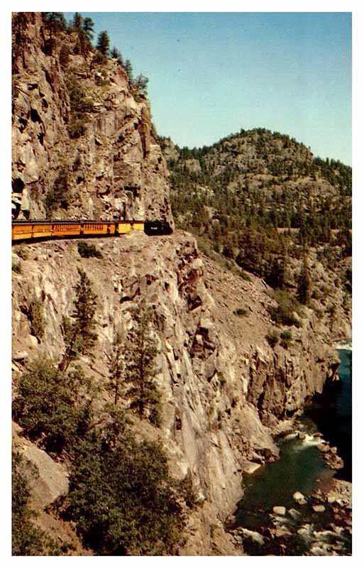 Postcard TRAIN SCENE Between Durango And Silverton Colorado CO m/09 AP8381