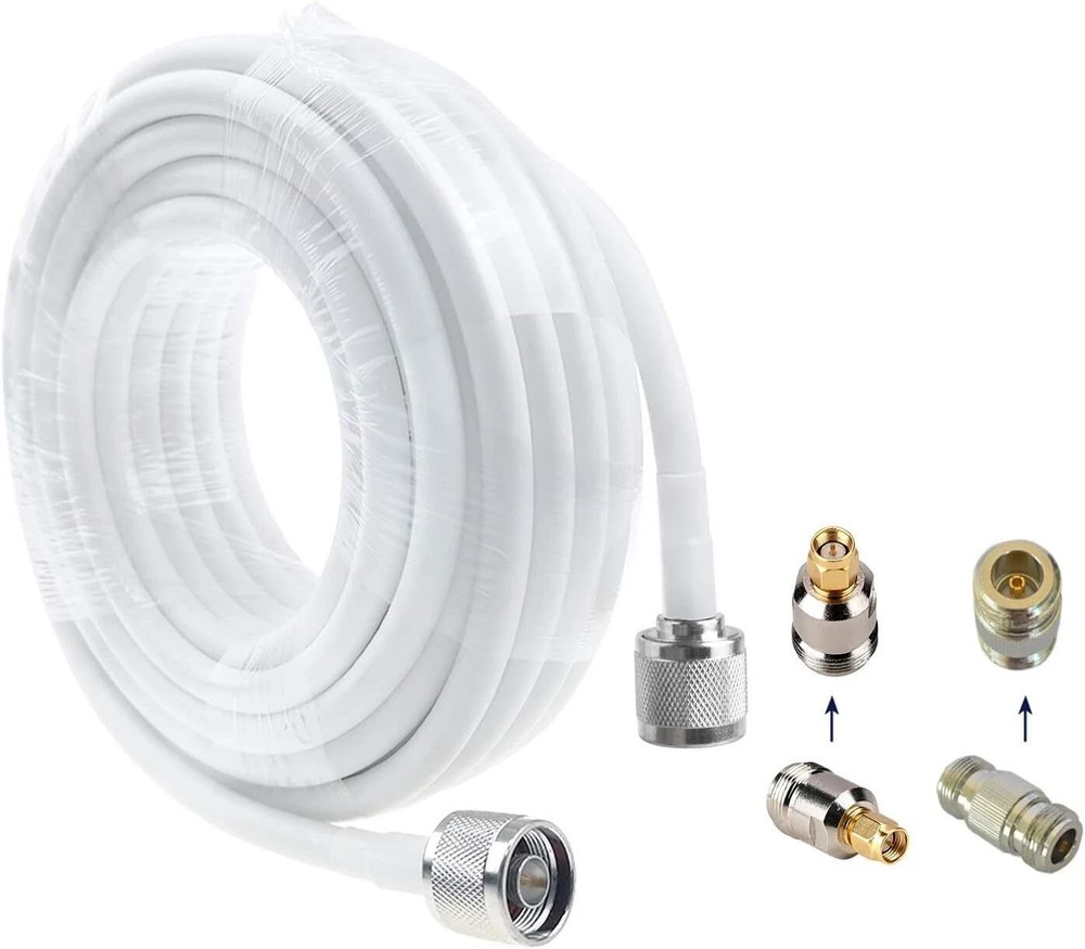 50ft Coaxial Cable for Cell Phone Signal Booster 4D-FB N-N Extension
