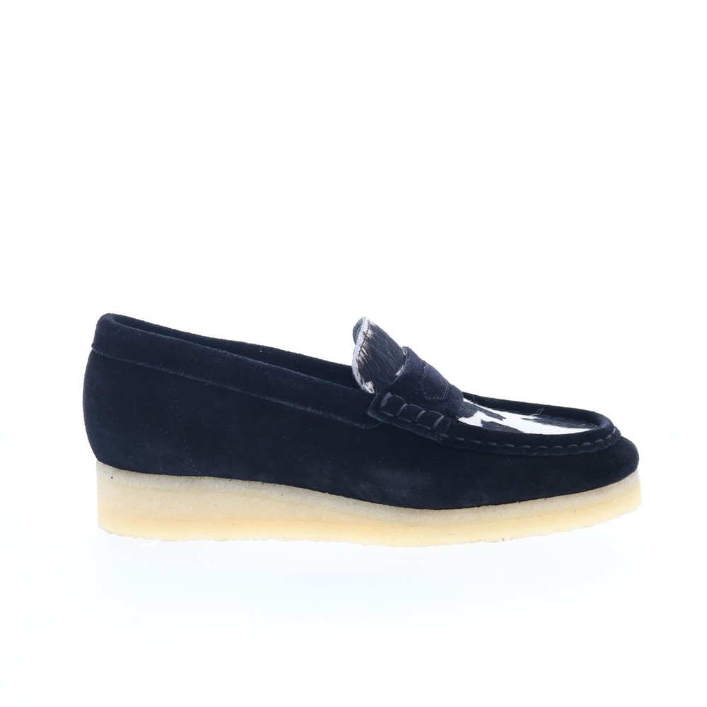 Clarks Wallabee Loafer 26175837 Womens Blue Loafers & Slip Ons Casual Shoes
