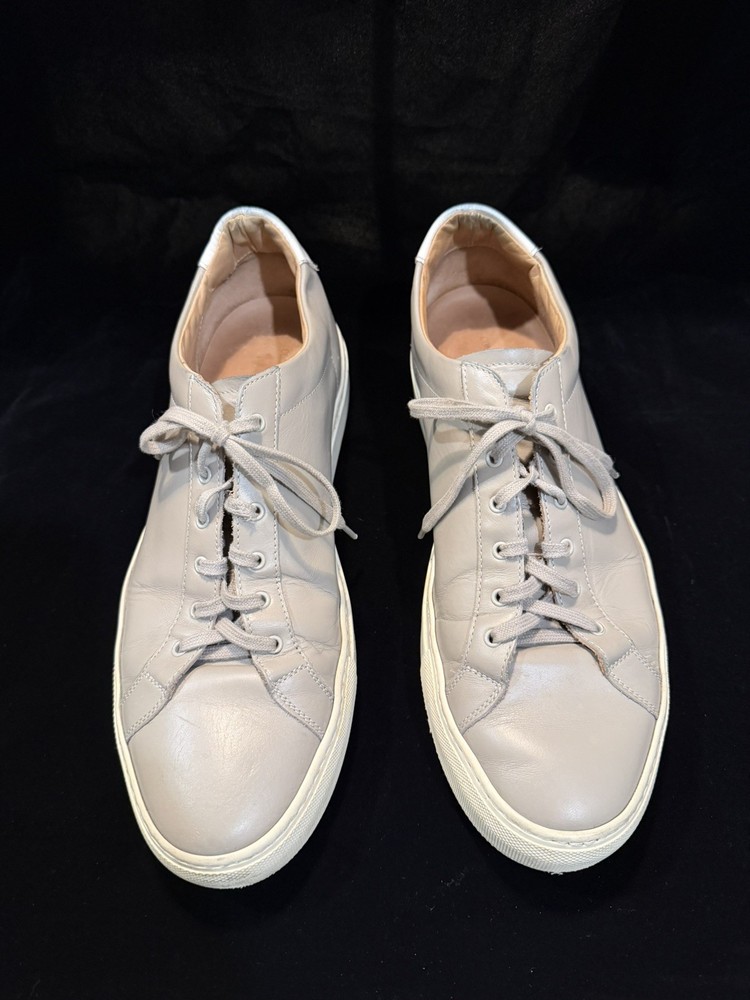 Men's Common Project Achilles Gray Low Top Italian Sneakers Size 44 EUR, 11 USA-image