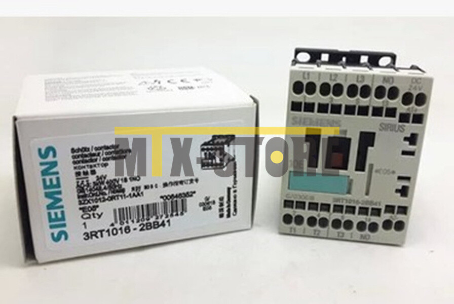 1PC Siemens 3RT1016-2BB41 3-Pole Contactor  S00 NOx3 24VDC Coil AC-3 4KW/400V