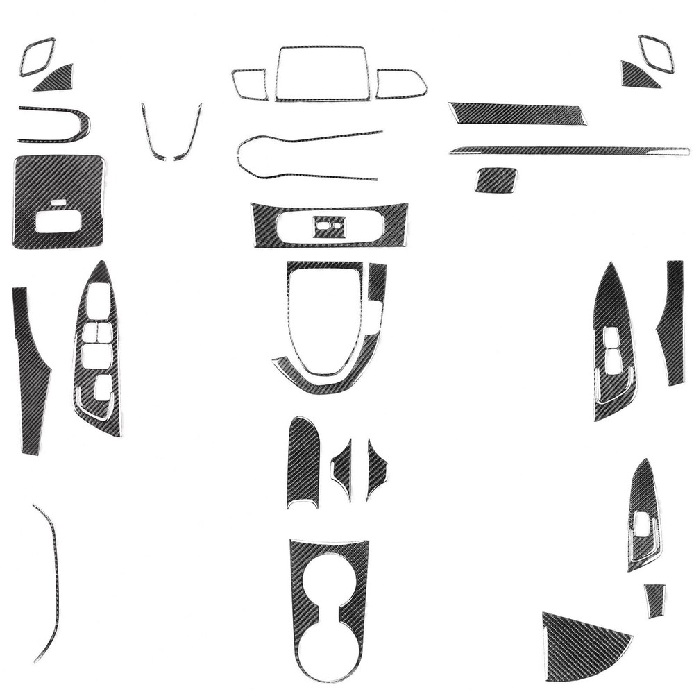 48Pcs Real Carbon Fiber Interior Dash Trim Kits For Hyundai Veloster JS N 19-22