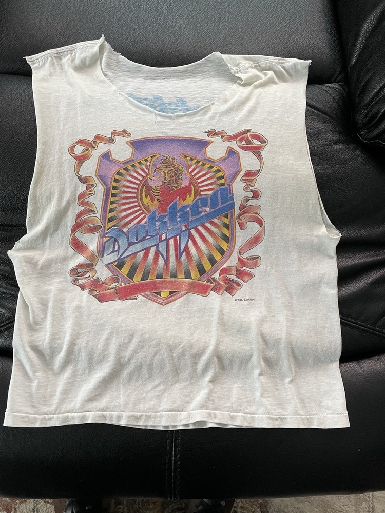 SIGNED 1987 Dokken Back For The Attack Tour T Shirt 80s VINTAGE Concert Lynch