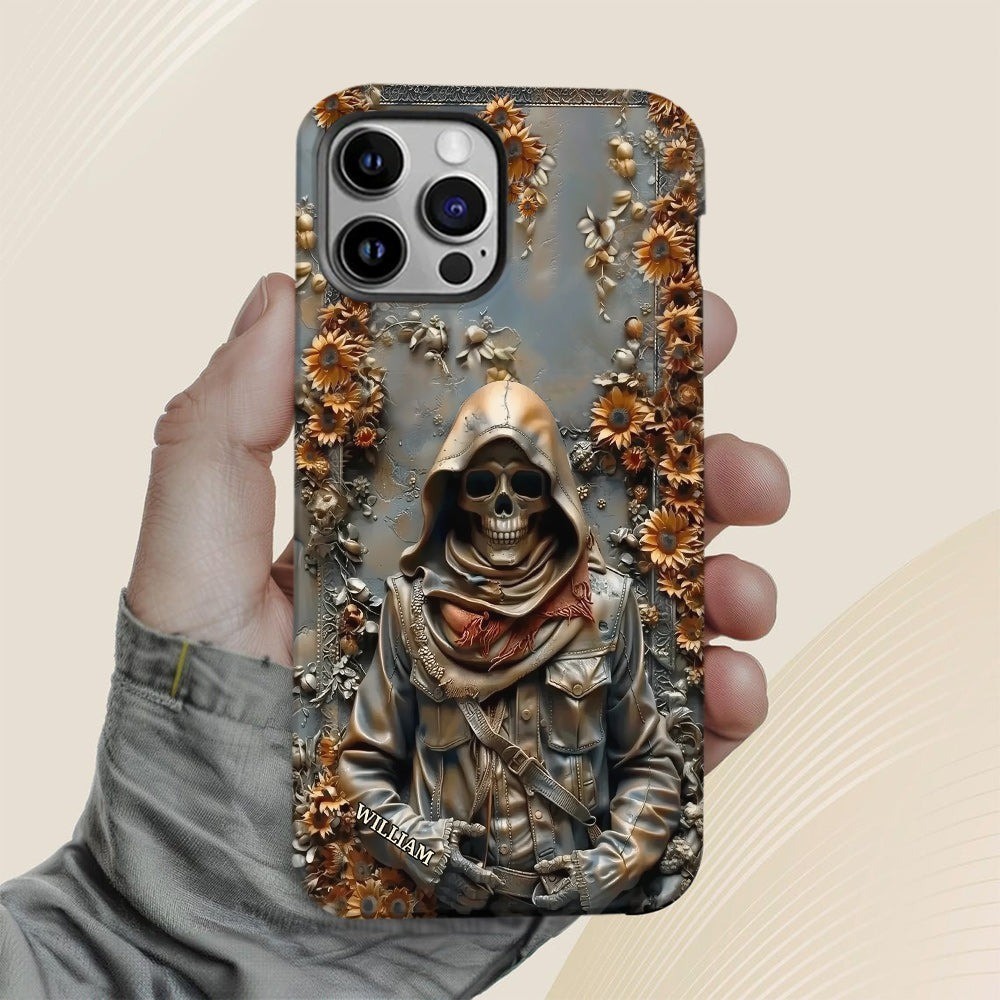 Personalized Gothic Skull Skeleton Tough Phone Case Cover iPhone 17 16 15 14 13