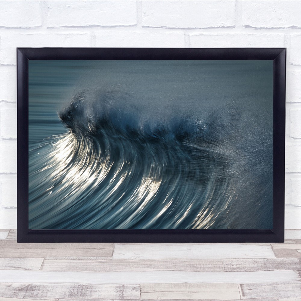Sea Ocean Blue Waves Water Weather Wall Art Print