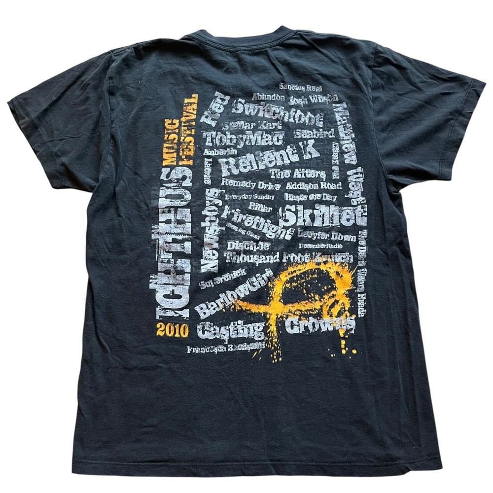 ICHTHUS Christian Music Fest Small Shirt Relient K 2010 Skillet Switchfoot Red