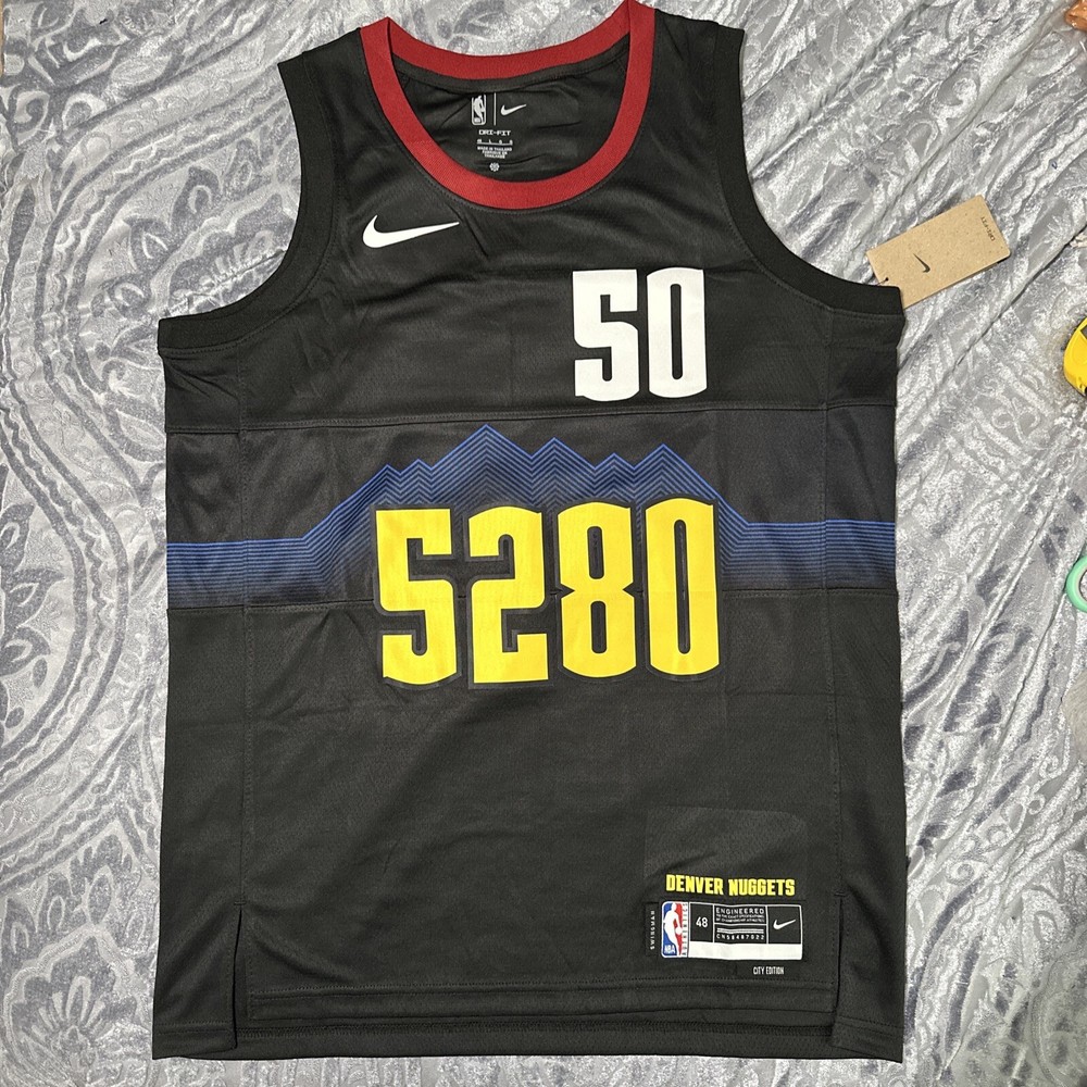 Aaron Gordon Denver Nuggets Black City Edition Jersey Large Mens #50
