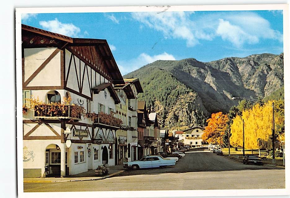 Postcard The Bavarian Village Leavenworth Washington USA