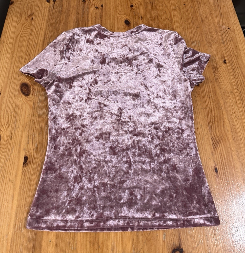 Free People Intimately Velvet Baby Tee Pink Short Sleeve Medium Soft Y2K