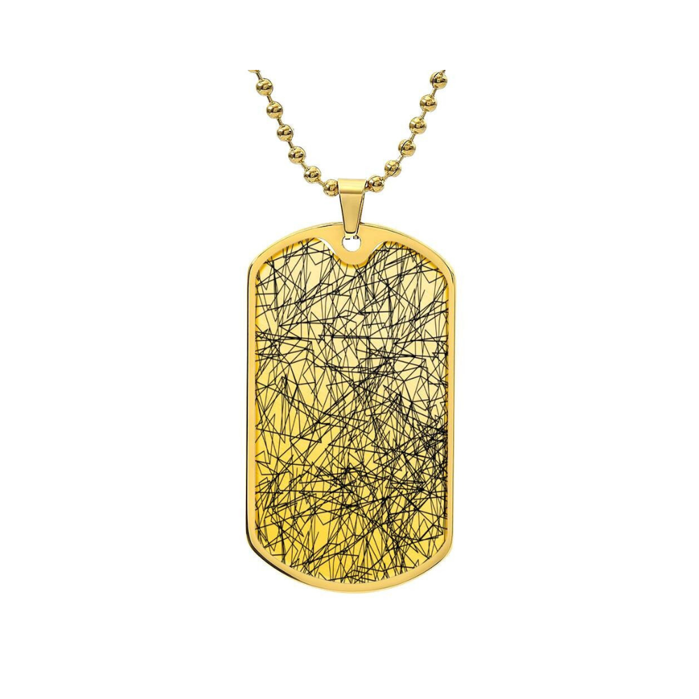 Abstract Art Graphic Dog Tag Necklace with Unique Pattern  -image