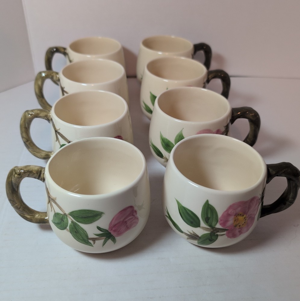 Franciscan Desert Rose Small Mugs  Coffee/Tea Lot of 8 EUC. Mixed Stamps  U.S.A