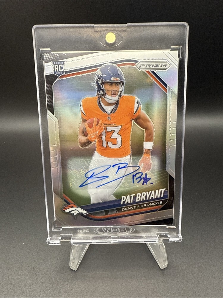 2025 Panini Prizm #366 Pat Bryant Silver Prizm Rookie Auto (RC) Broncos
