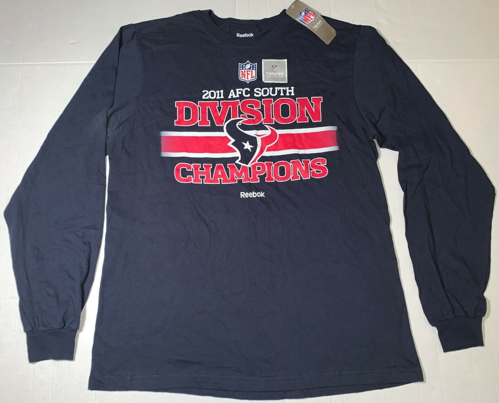 NEW Reebok NFL 2011 AFC Houston Texans South Division Champions T-Shirt Men's L