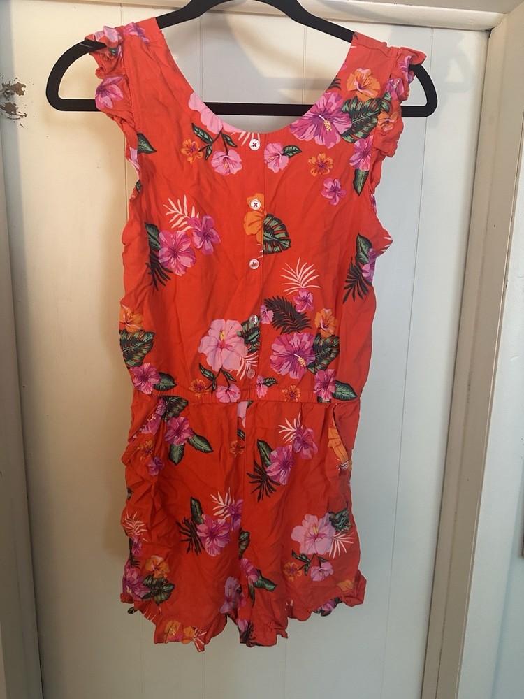 Girls Wonder Nation XL 14/16 Romper Tropical Flower