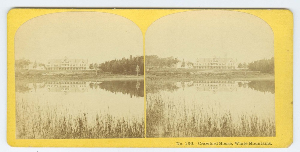 D1742~ NEW HAMPSHIRE – Crawford House c.1860s Stereoview - Kilburn