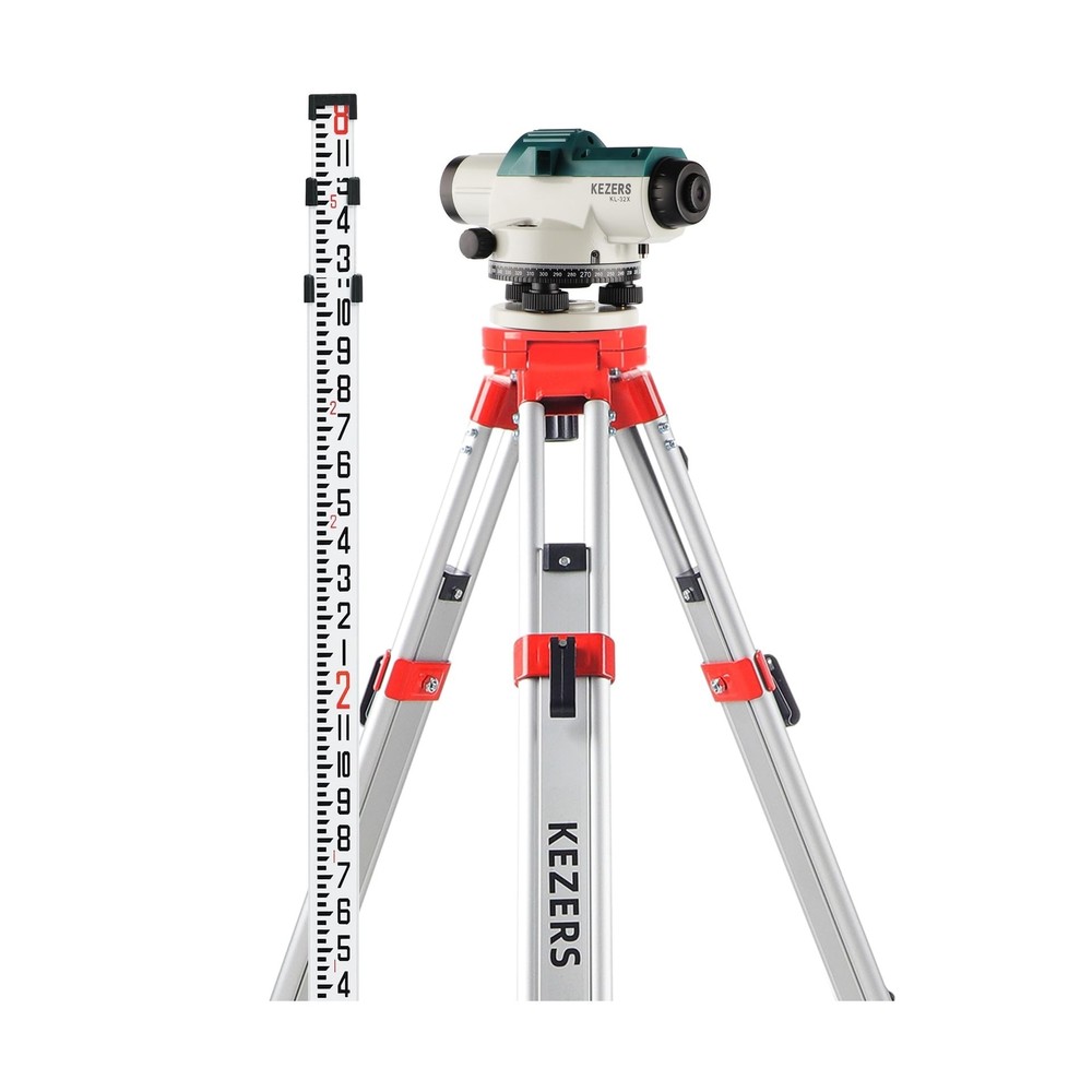 KEZERS 32X Automatic Optical Level Kit with Tripod,Self-Leveling Magnetic Dam...