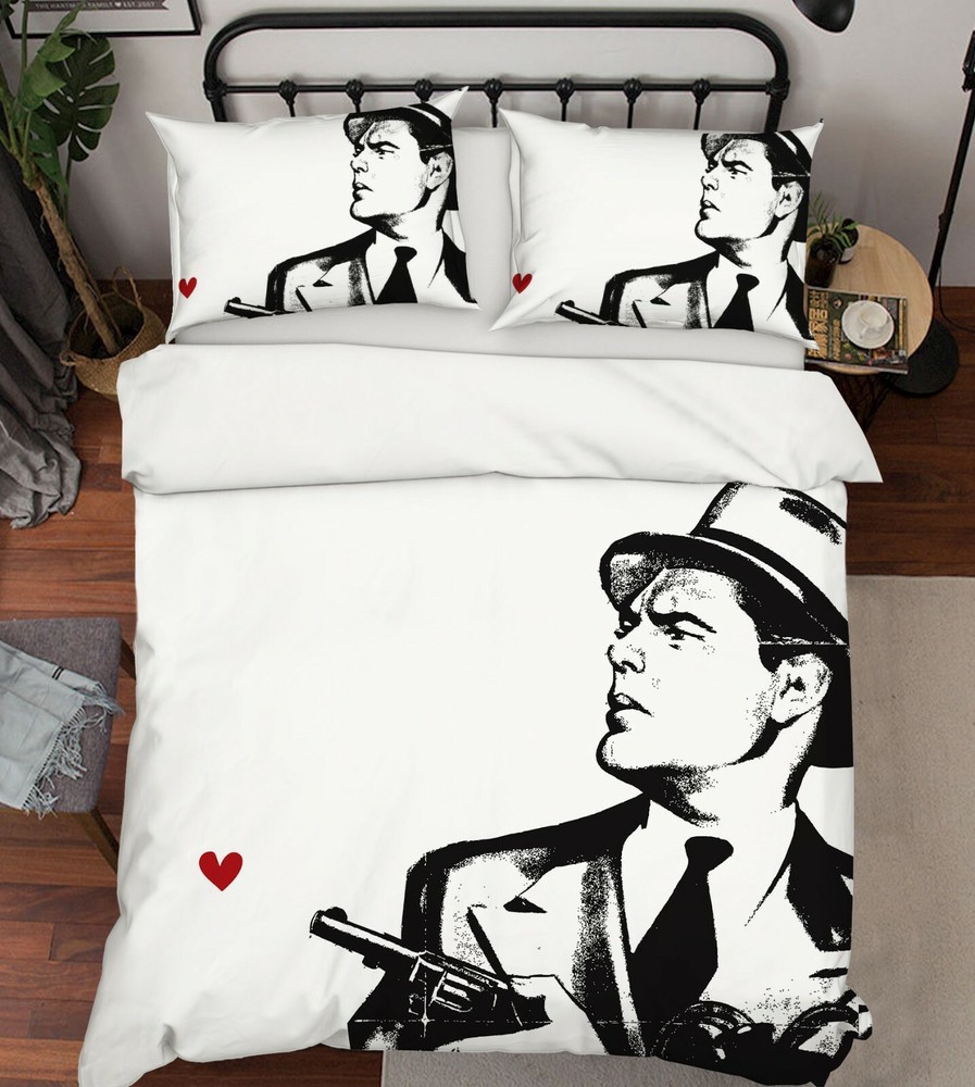 3D Black Man Love A064 Bed Pillowcases Quilt Duvet Cover Boris Draschoff Zoe