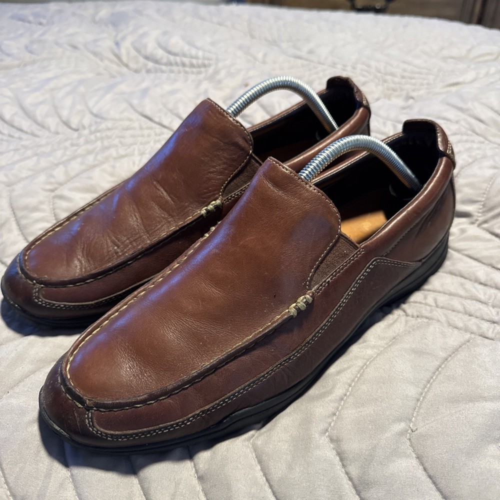 Cole Haan Tucker Venetian Mens 10.5 Brown Leather Slip On Loafer Shoes