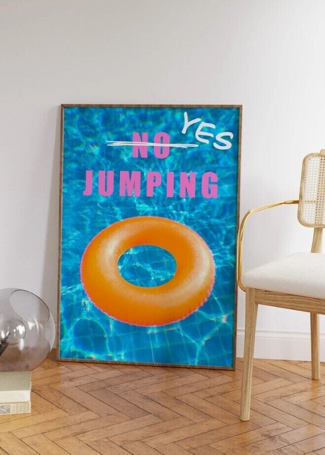 Retro Wall Art, Pool Party, Psychedelic Poster