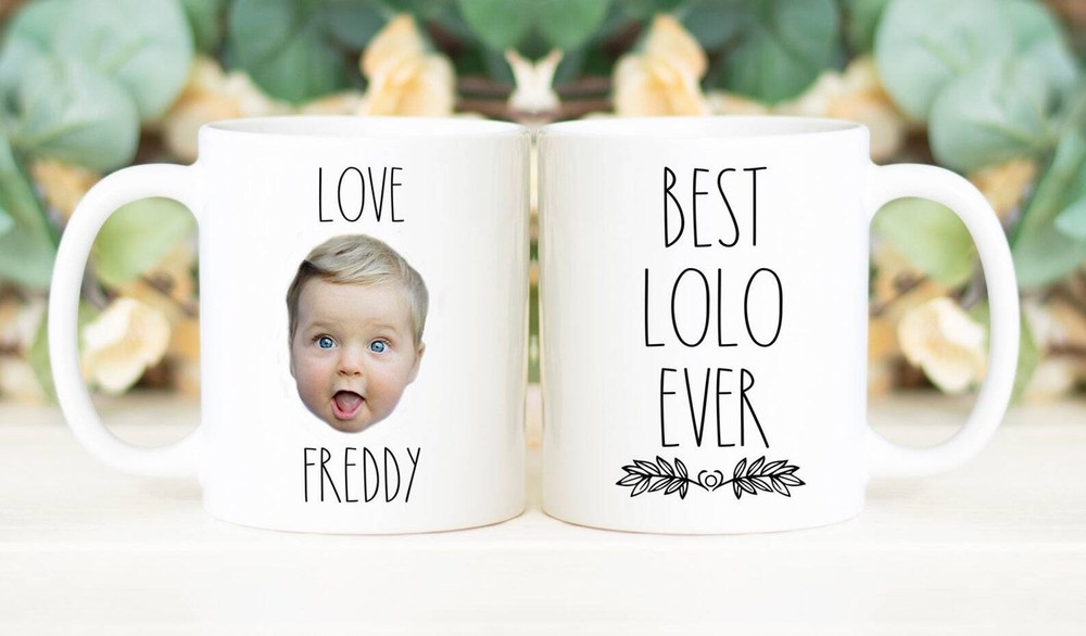 Best Lolo Ever Mug Custom Face Mug Personalized With Photo Of Baby