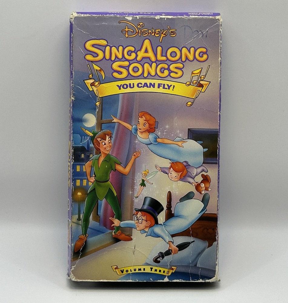 Disney Sing Along Songs Peter Pan You Can Fly VHS Video Tape Vol. 3 Kids Cartoon