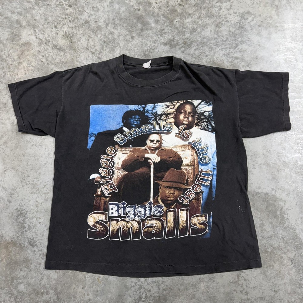 Vintage Biggie Smalls Shirt Mens XL Black Rap Notorious BIG Hip Hop Music 90s