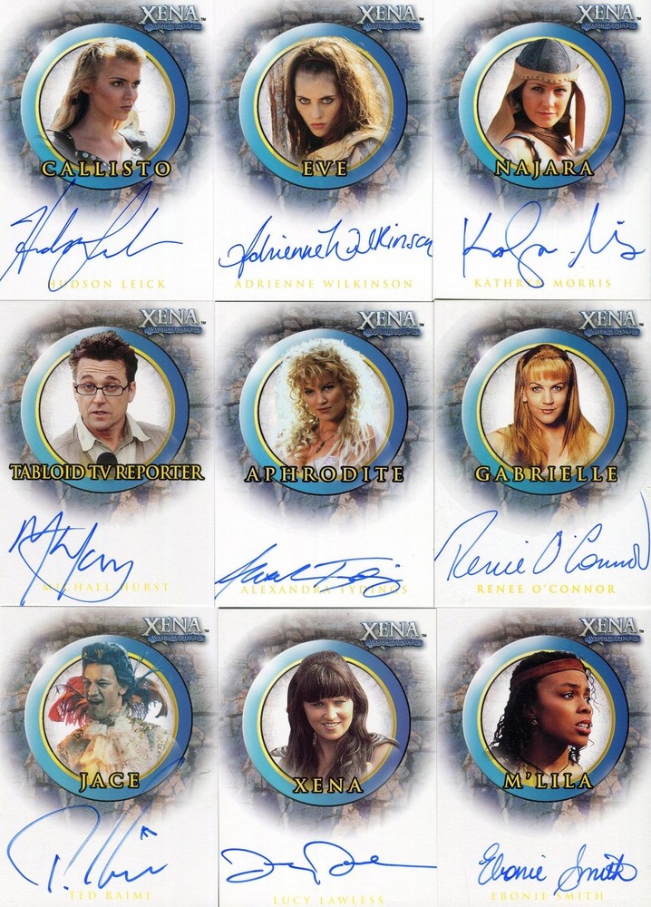 Xena Season Six Autograph Card Set 15 Cards A7 thru A21