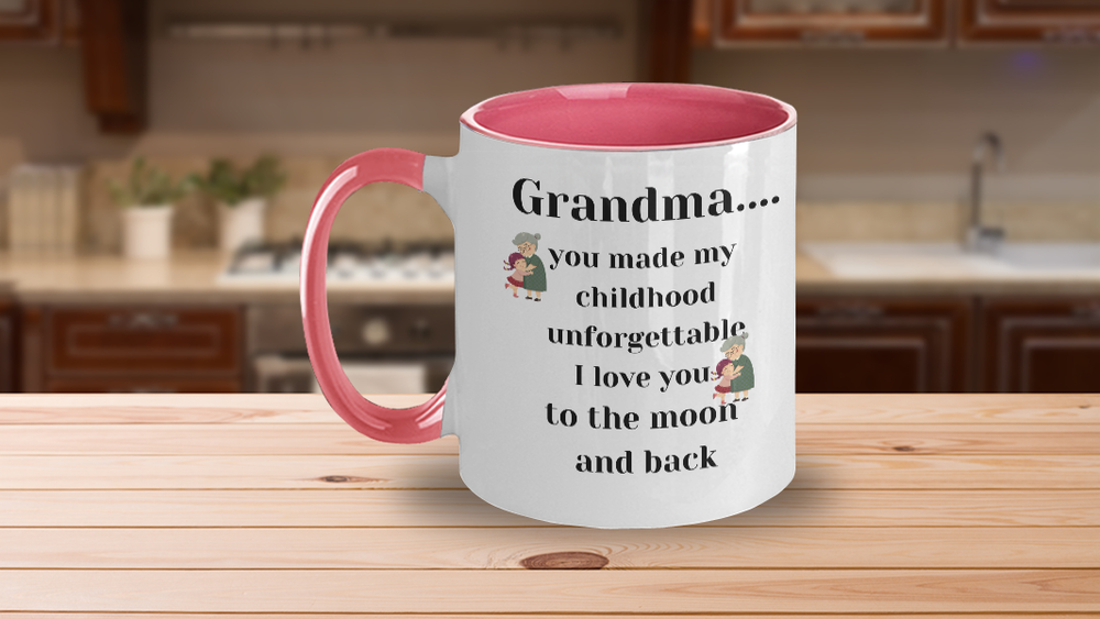 Taza de café de cerámica de dos tonos para abuela regalo para abuela cualquier ocasión-image