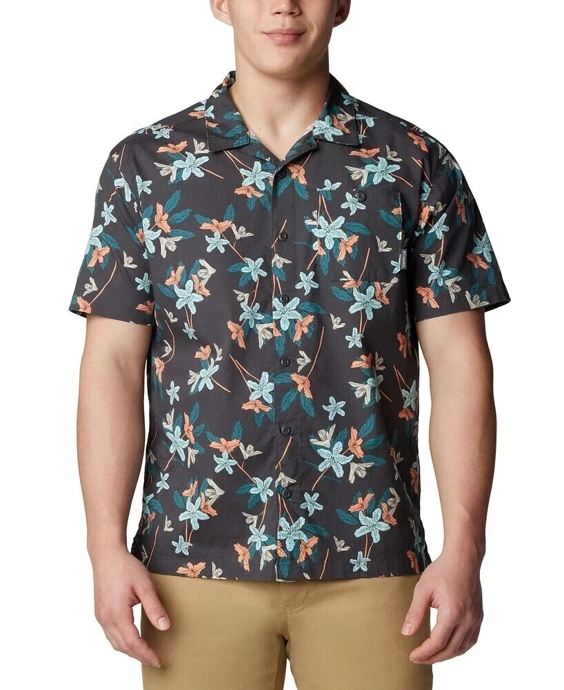 Columbia Men's Arrow Springs Short Sleeve Shirt, Multi Floral Print, Size S