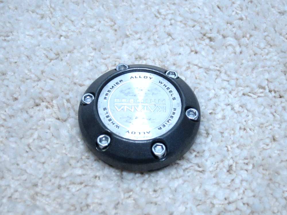 KATANA 5302-CAP-19 CUSTOM ALLOY WHEEL SNAP ON BLACK CENTER CAP #2C-1