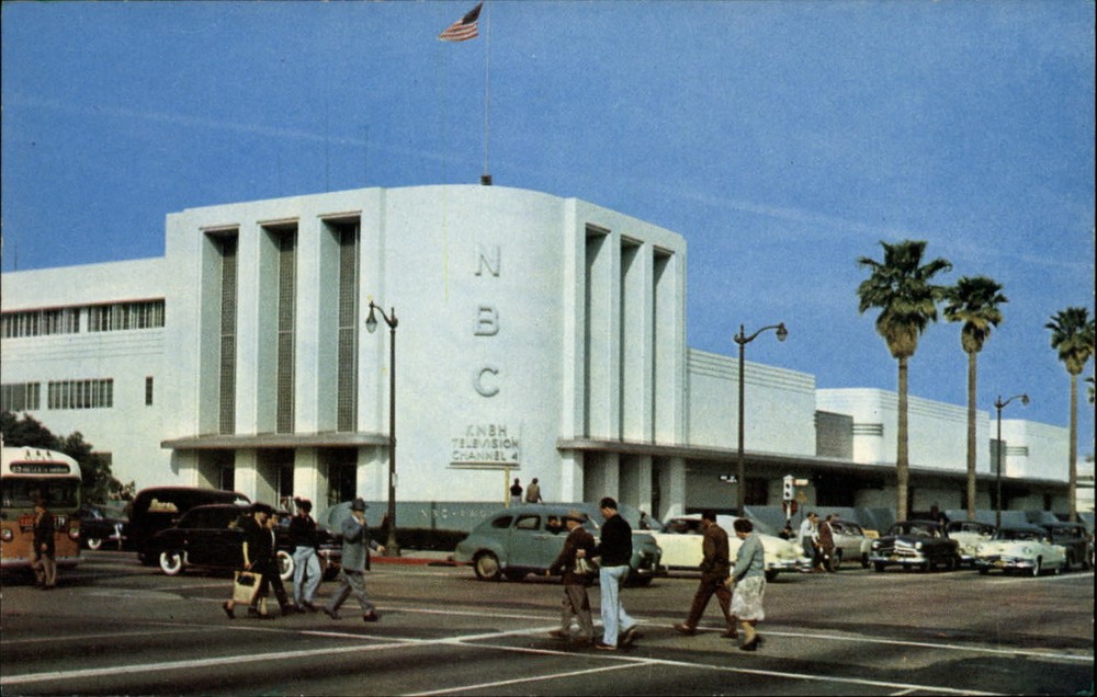 NBC Radio City Hollywood California ~ KNBH Television Channel 4 ~ 1950s cars