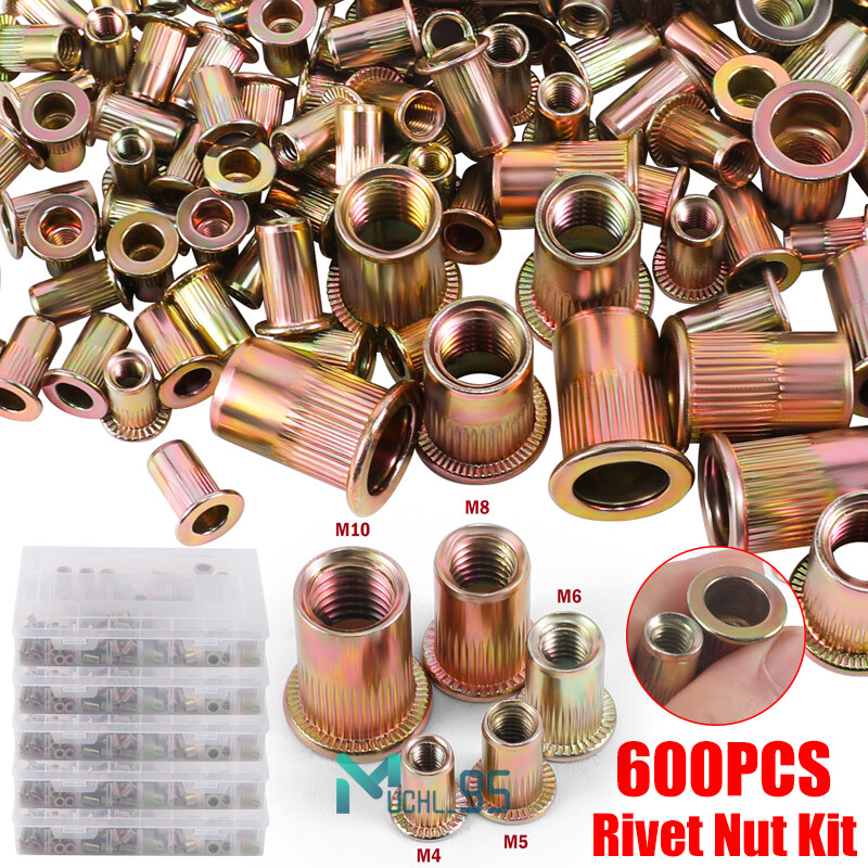 120/240/600 Rivet Nut Kit Rivnut Assort Nut Setter Thread Nutsert Setting Tools