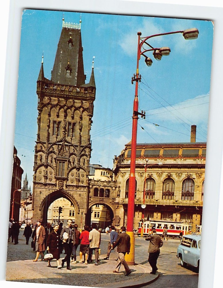 Postcard Powder Tower Prague Czech Republic