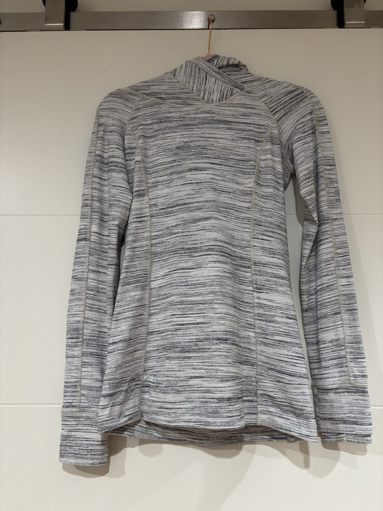 Lululemon Think Fast Hoodie Pullover 4 Space Dye Camo White Multi Silverspoon
