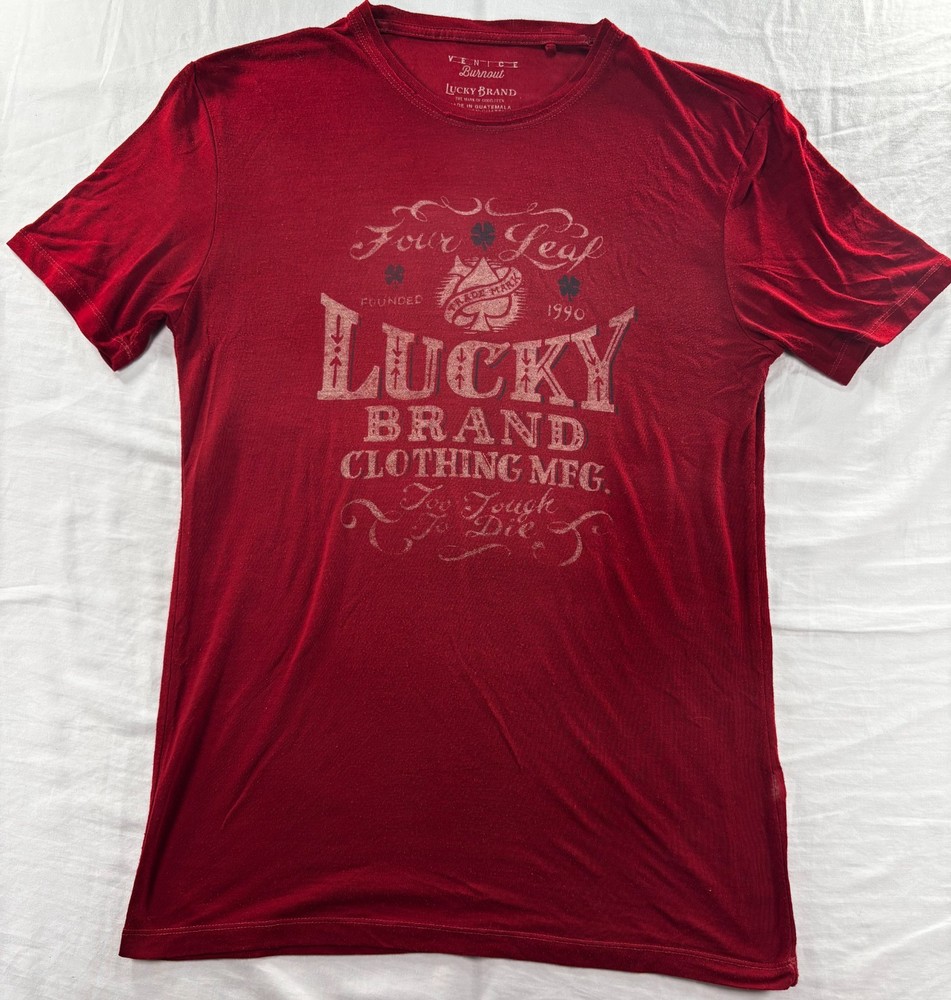 Lucky Brand Venice BurnOut T-Shirt Mens Sz S 