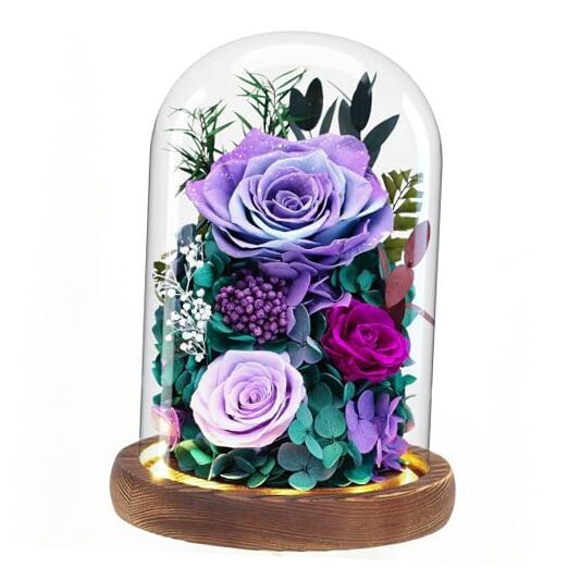 Flowers for Delivery Prime - Fresh Flowers Bouquet with Gift Box as Purple