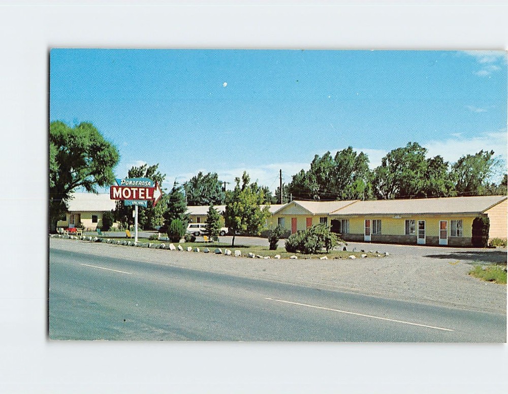 Postcard Ponderosa Motel Ellensburg Washington USA North America