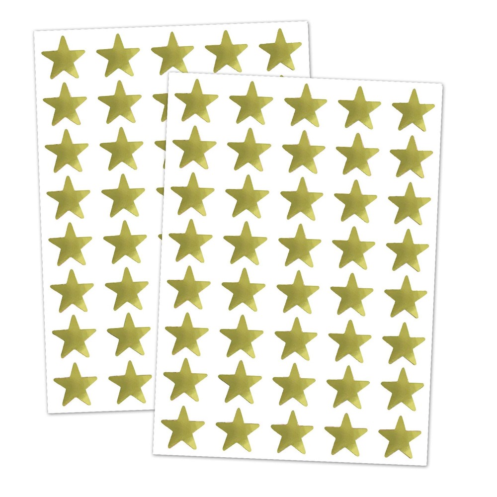 1000 Pack, Gold Foil Star Metallic Stickers, 0.6