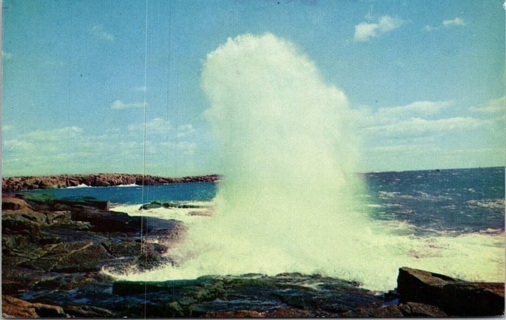 Spectacular Surf Schoodic Point Acadia National Park Maine MA Postcard Unused-image