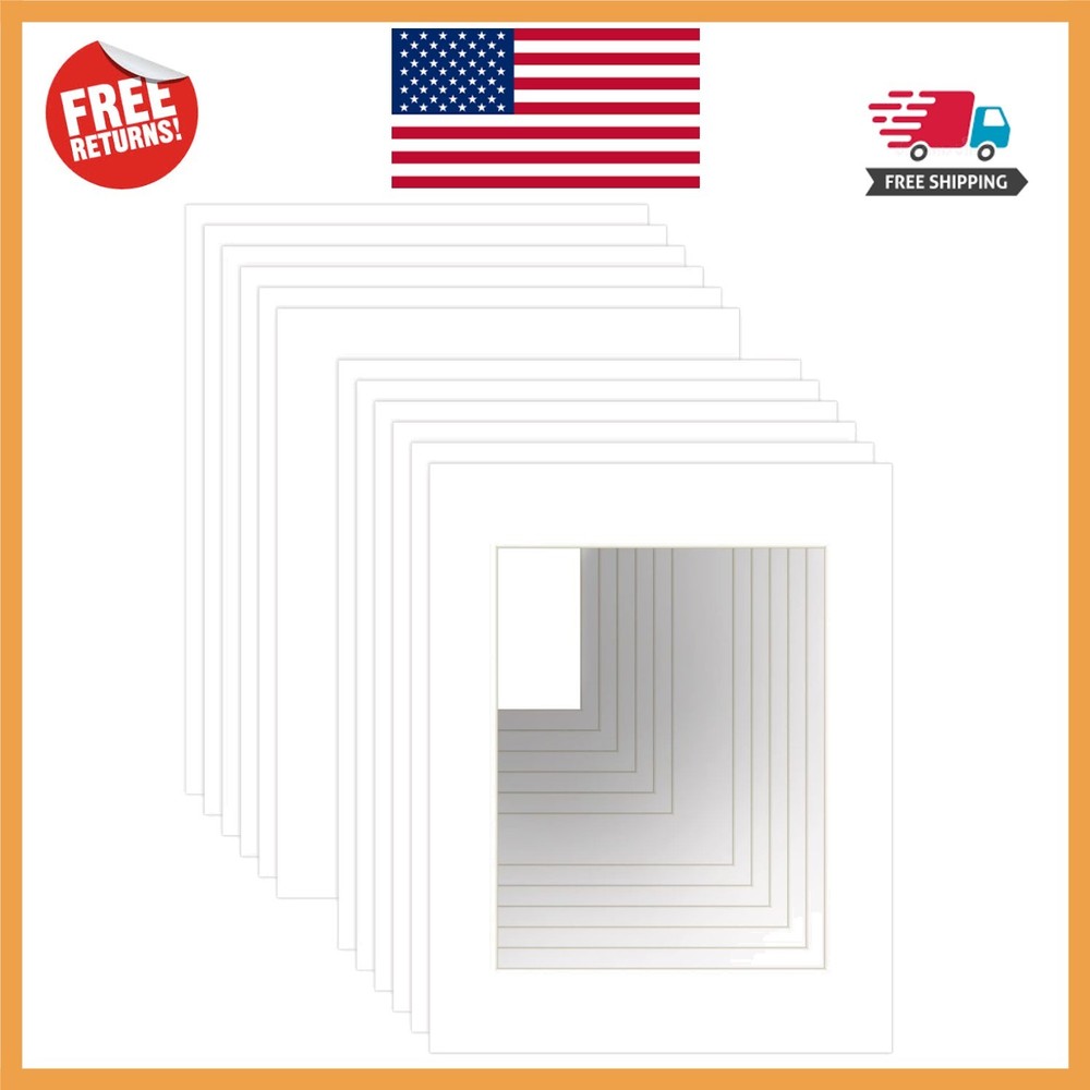 Stunning 11x14 Bevel Cut Picture Mats for 8x10 Photos - 12 Elegant Displays