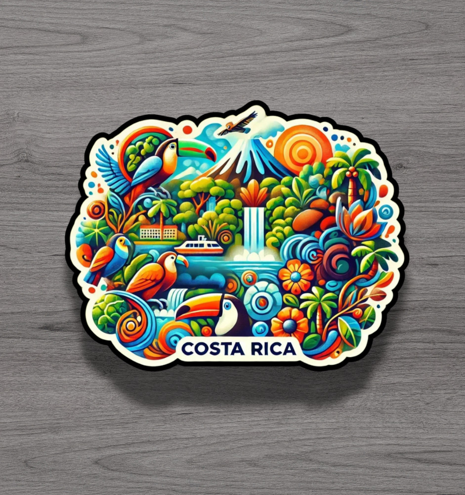 Costa Rica Fridge Magnet or Laptop Sticker