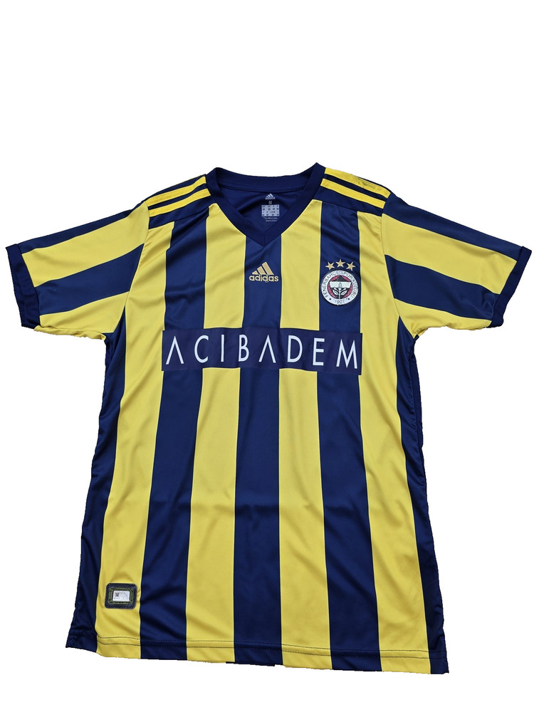 Adidas Fenerbahçe 2017 Home Jersey M Yellow/Navy Climacool Vintage
