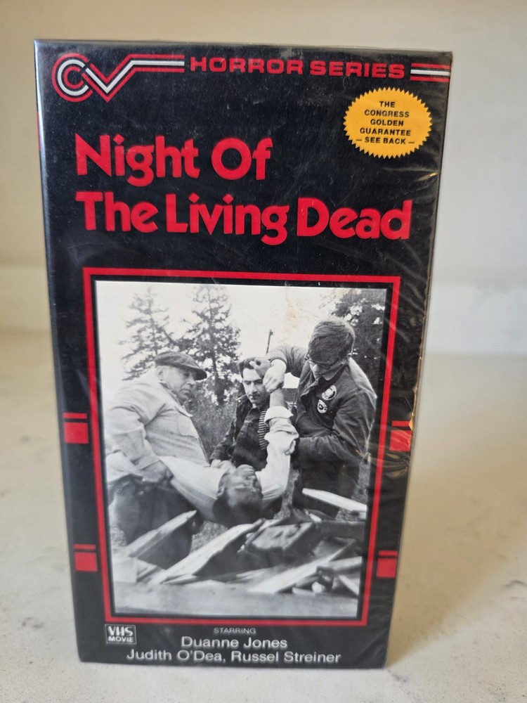 NOS Night of the Living Dead VHS Congress Video 1986 George Romero Horror Zombie