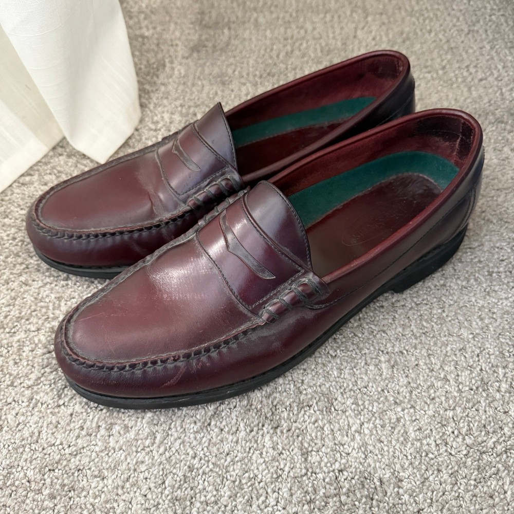 Rockport DresSports Burgundy Leather Penny Loafer Shoes Men 11 M