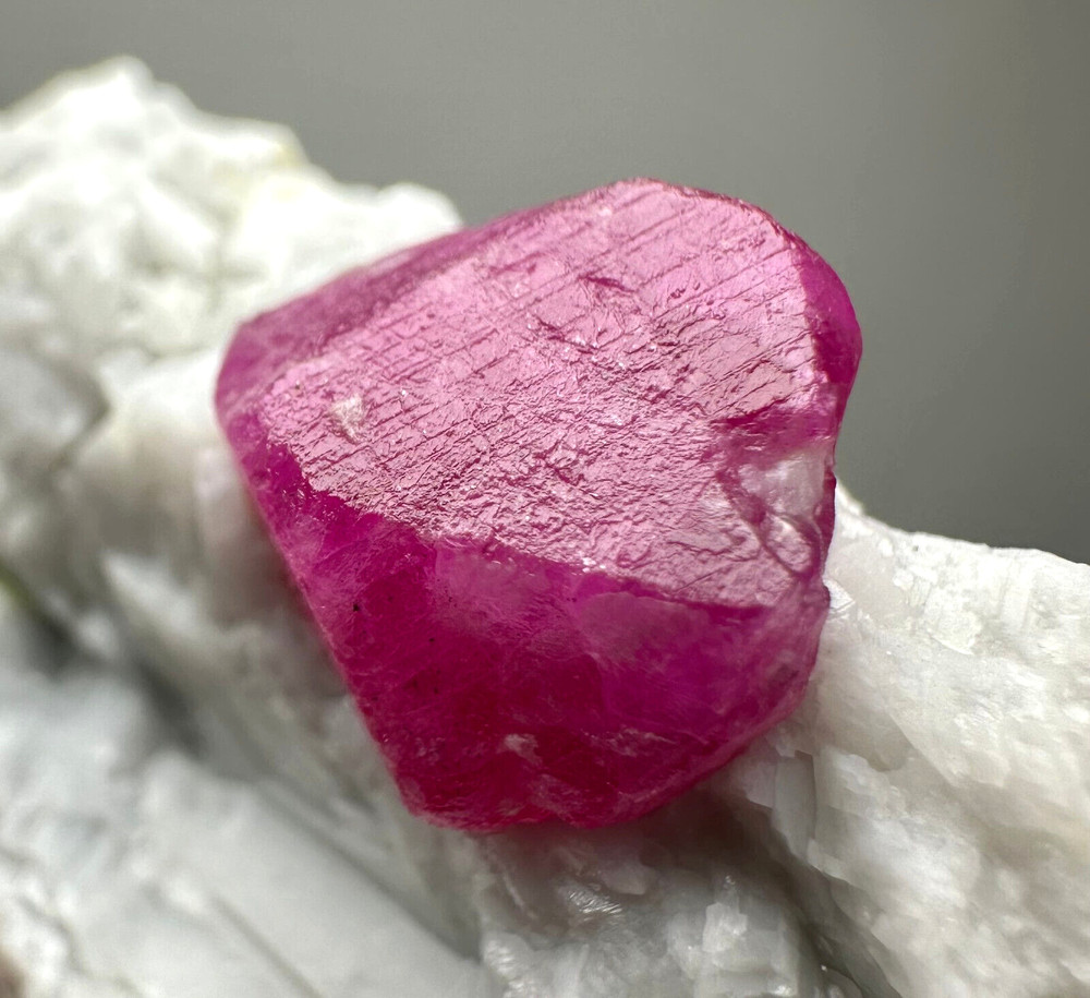 383 Ct. Full Terminated Top Quality Ruby Crystal On Matrix @Afg