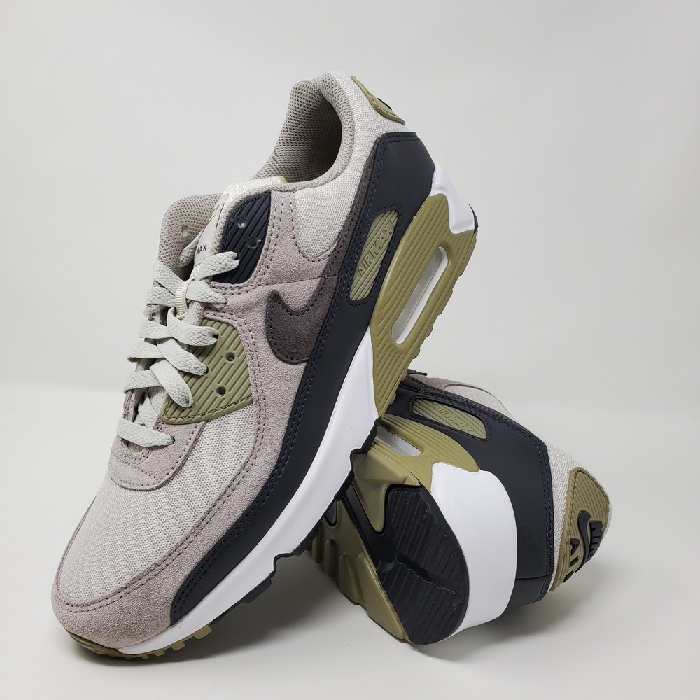 Nike Air Max 90 Light Stone Grey Neutral Olive Shoes DM0029-011 Men's Size 10