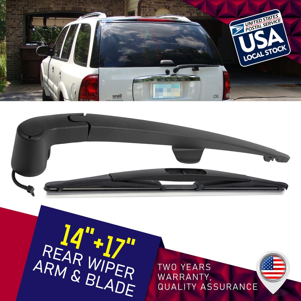 Easy-to-install waterproof 14-17 inch windshield wiper arm and blade set