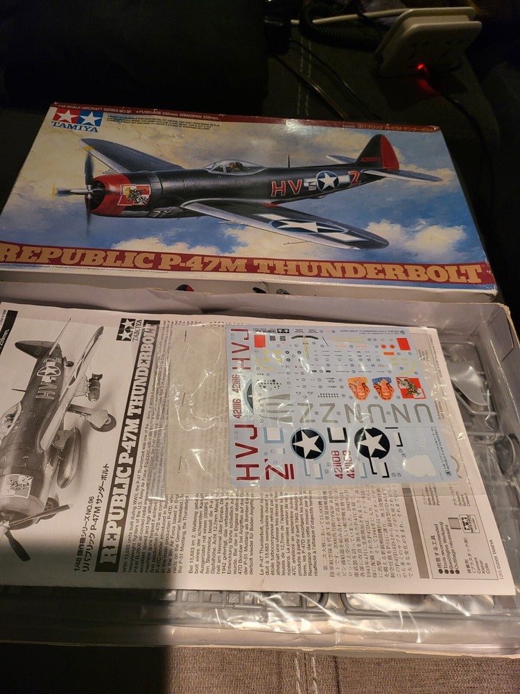 TAMIYA 1:48 Republic P-47M Thunderbolt U.S. Army AF Fighter Kit No.:61096 - RARE